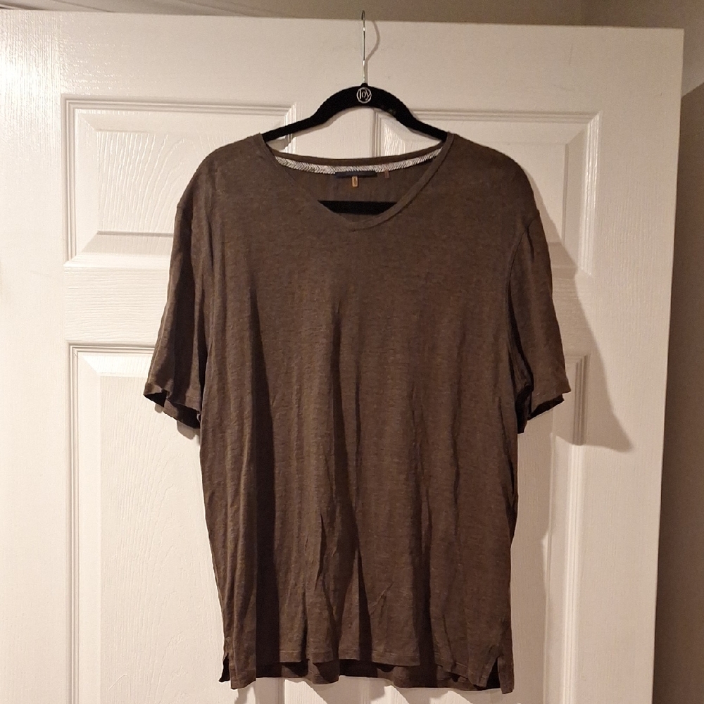 Elie Tahari Men's Tan Short Sleeve Tee